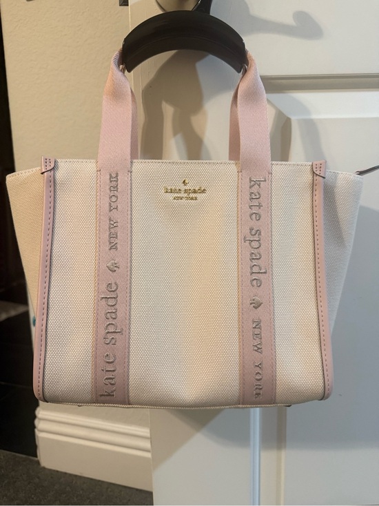 kate spade Handbags - kate spade Canvas Tote with Blush Pink Straps